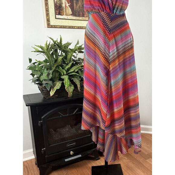 Muse by Boston Proper Bohemian Blouson Dress Sz 4 High And Low - Picture 3 of 14